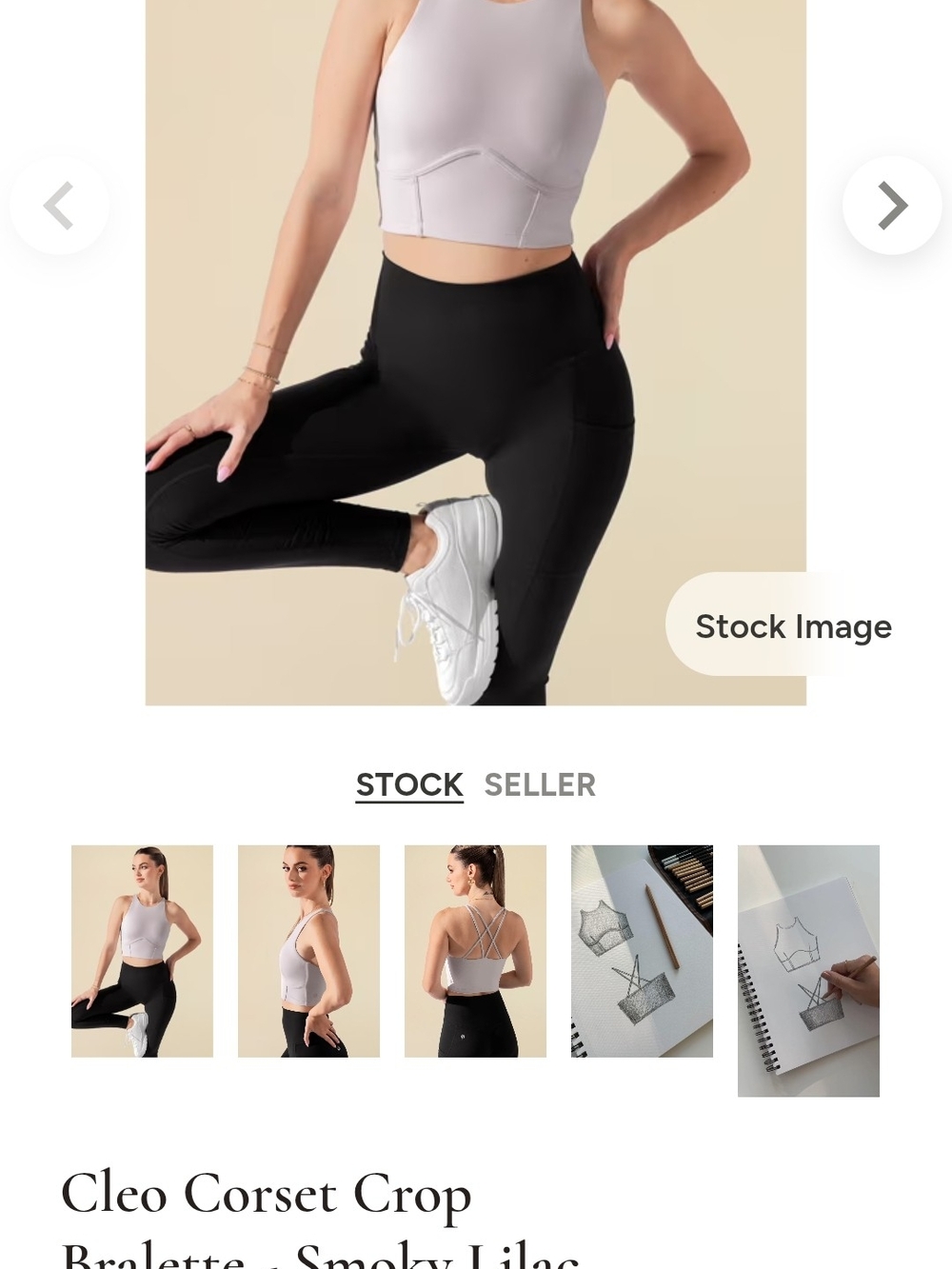 POPFLEX Smoky Lilac Cleo Corset Crop Bralette